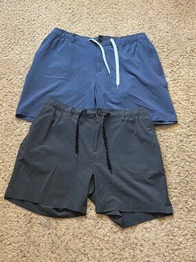 Chubbies Men's Blue Gray Everywear 6" Performance Shorts Lot Size XLarge XL EUC